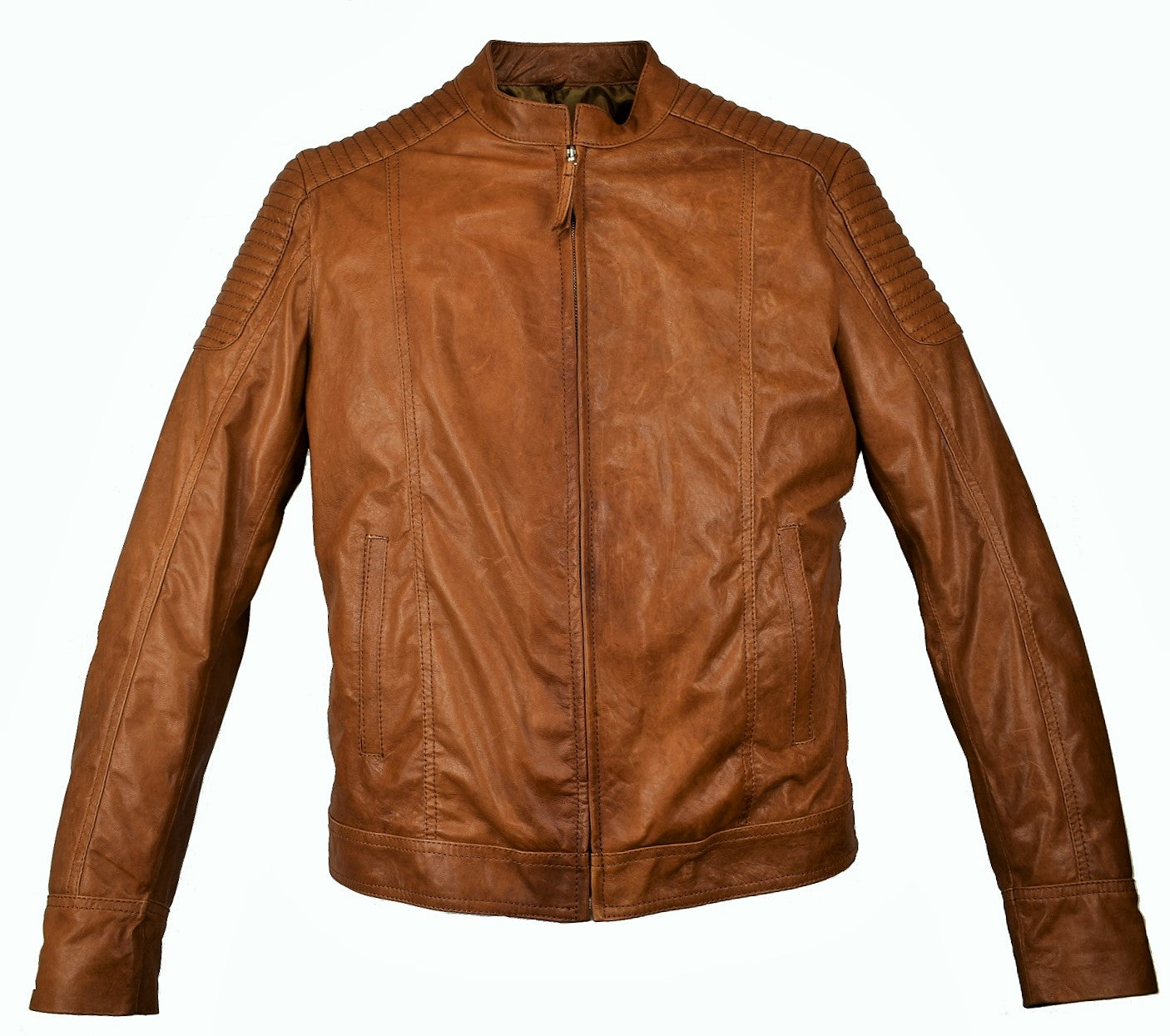 Giacca Uomo Moto in Vera Pelle Tg 52