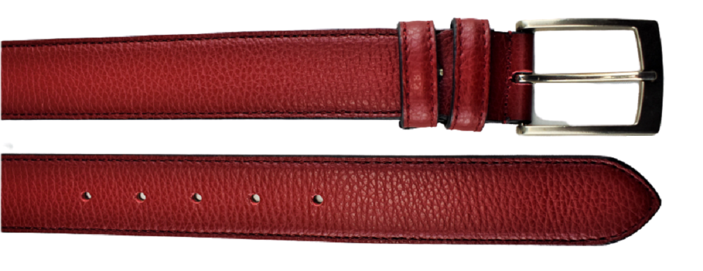 Cintura Uomo " Taglie forti " in Vera Pelle Color Caffè