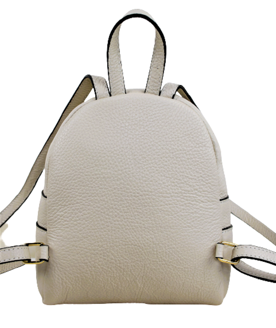 Zainetto in Vera Pelle Avorio Cowhide