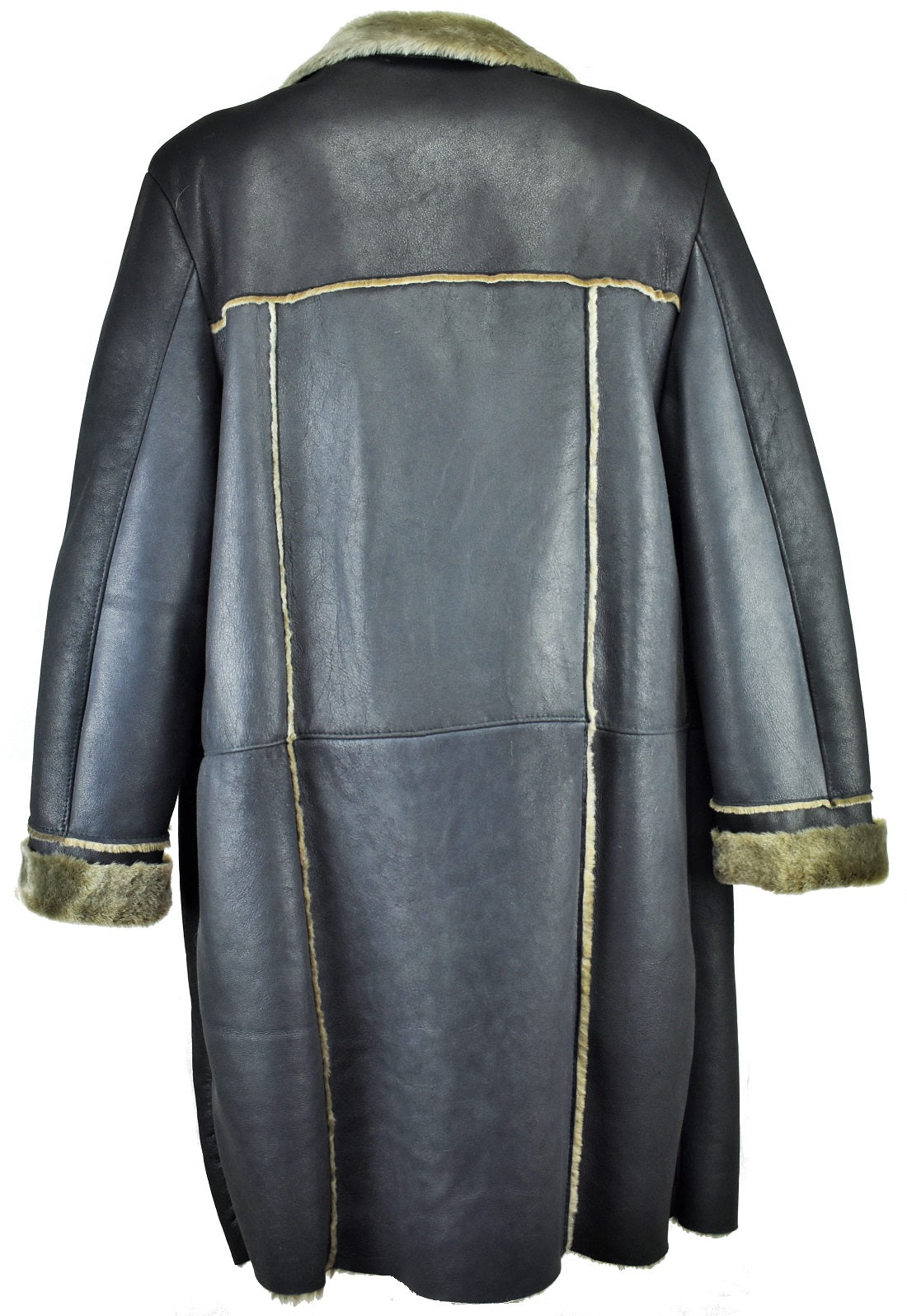 Cappottino Donna Shearling Colore Grafite Pelliccia Argento