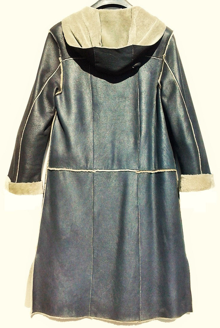 Trench Donna in Vera Pelle Tg 46 Nero