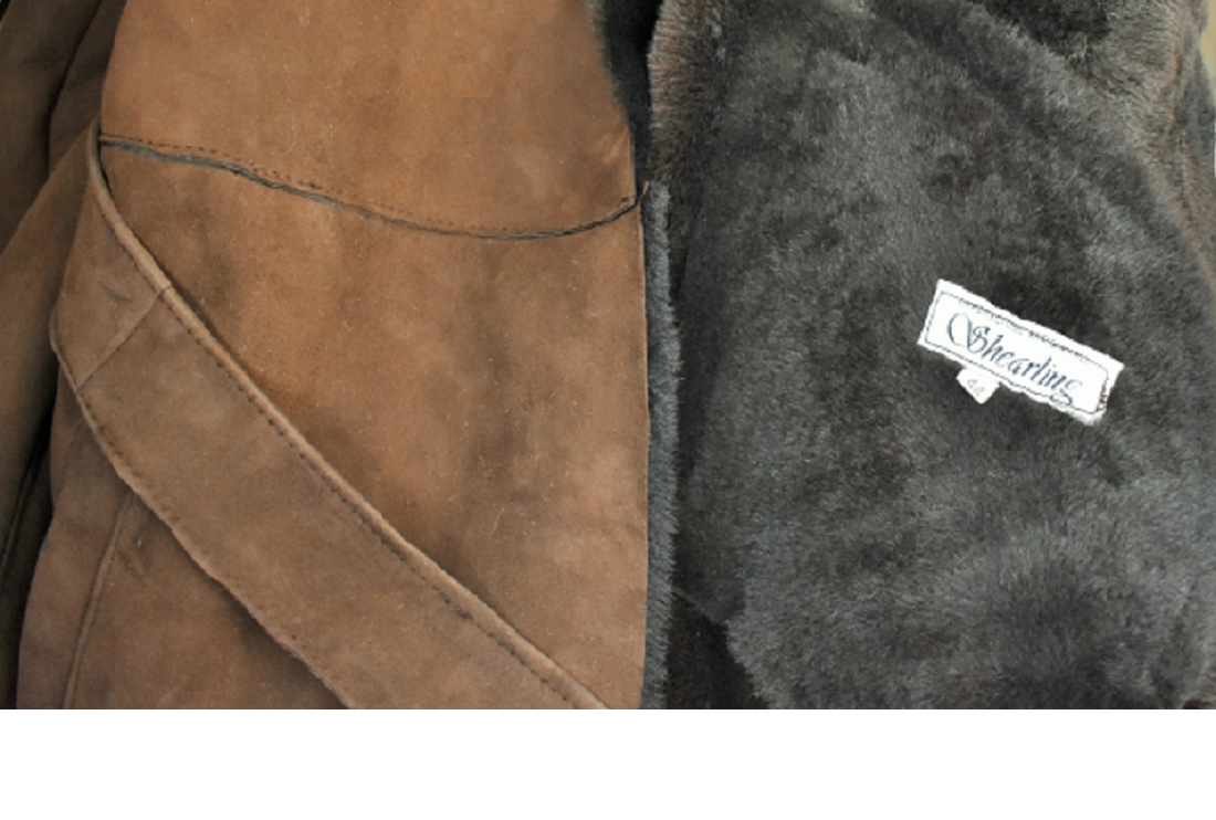 Blazer con Collo Volpato in Vero Shearling Merinos