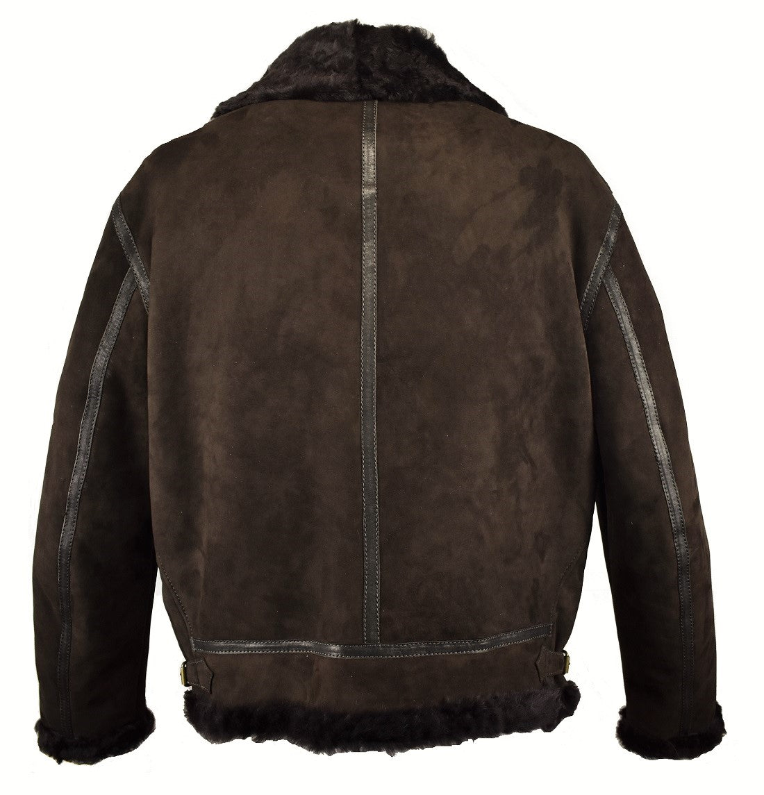 Giubbotto Uomo "Aviatore" in Vera Pelle di Montone Colore Brown Tg 50