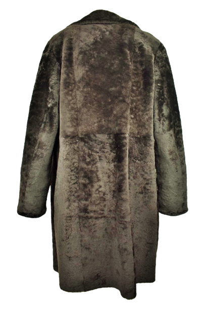 Cappotto Donna Reversibile in Vero Shearling Colore Marrone Tg 46
