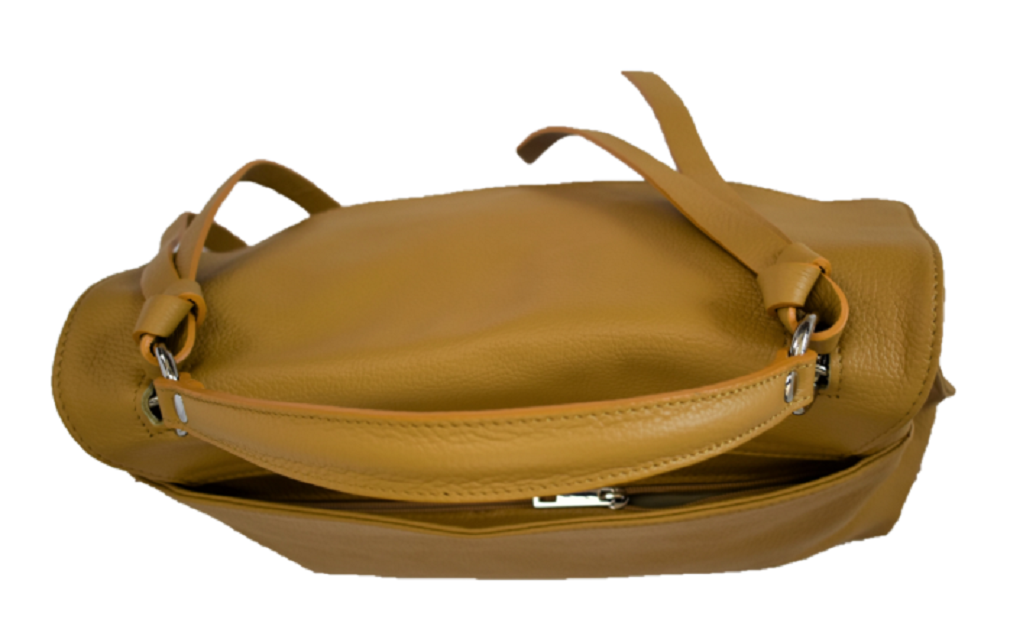 Borsa a Mano / Tracolla con Lacci in Vera Pelle