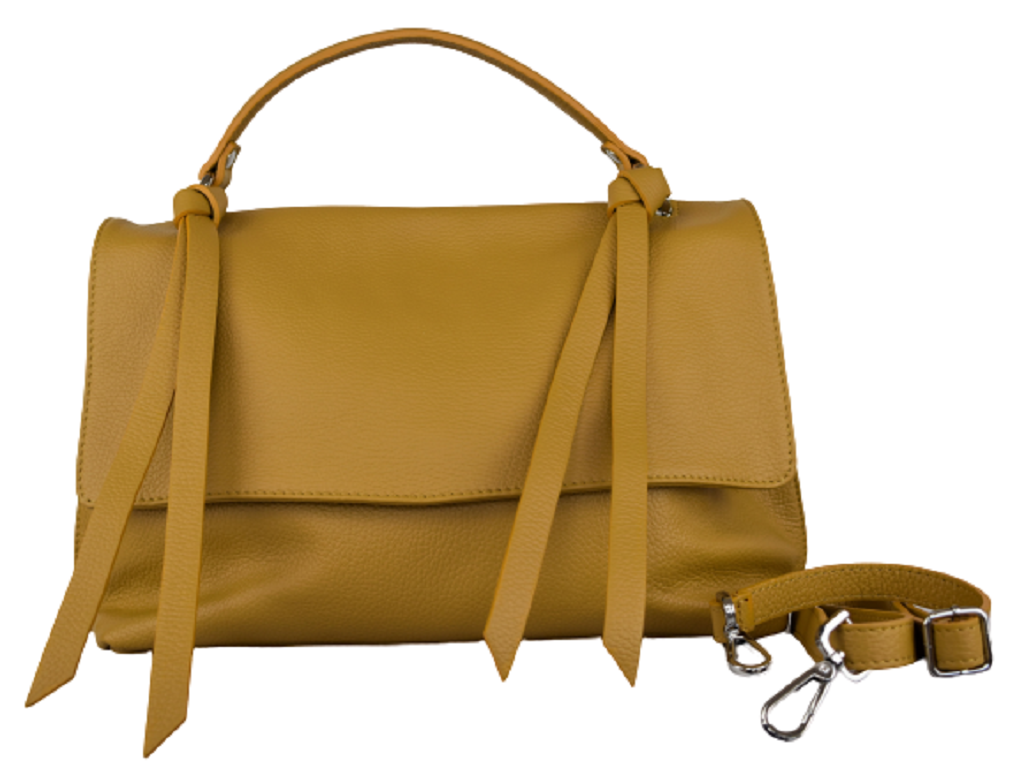 Borsa a Mano / Tracolla con Lacci in Vera Pelle