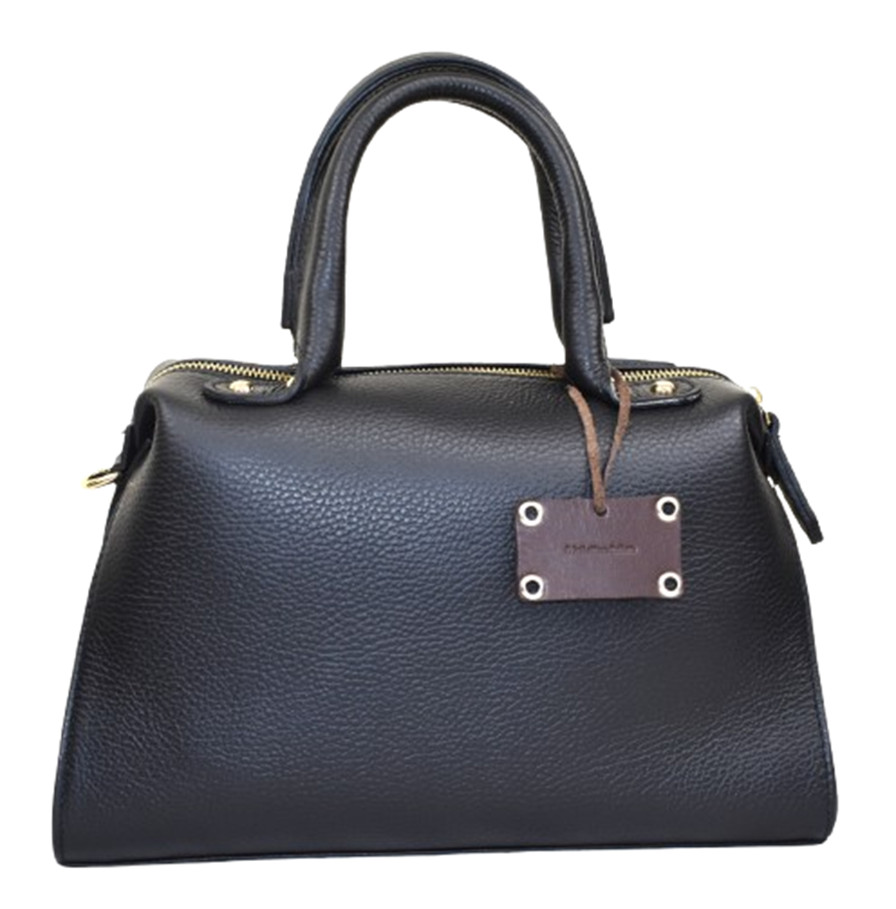 Borsa in Vera Pelle Nera a Mano / Tracolla