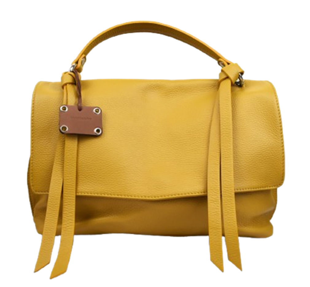 Borsa a Mano / Tracolla con Lacci in Vera Pelle