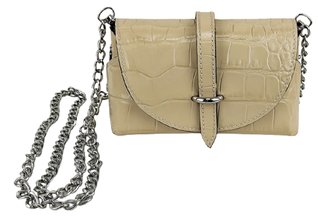 Borsa Pochette Vera Pelle Effetto Pitone Il Pellettiere Italiano