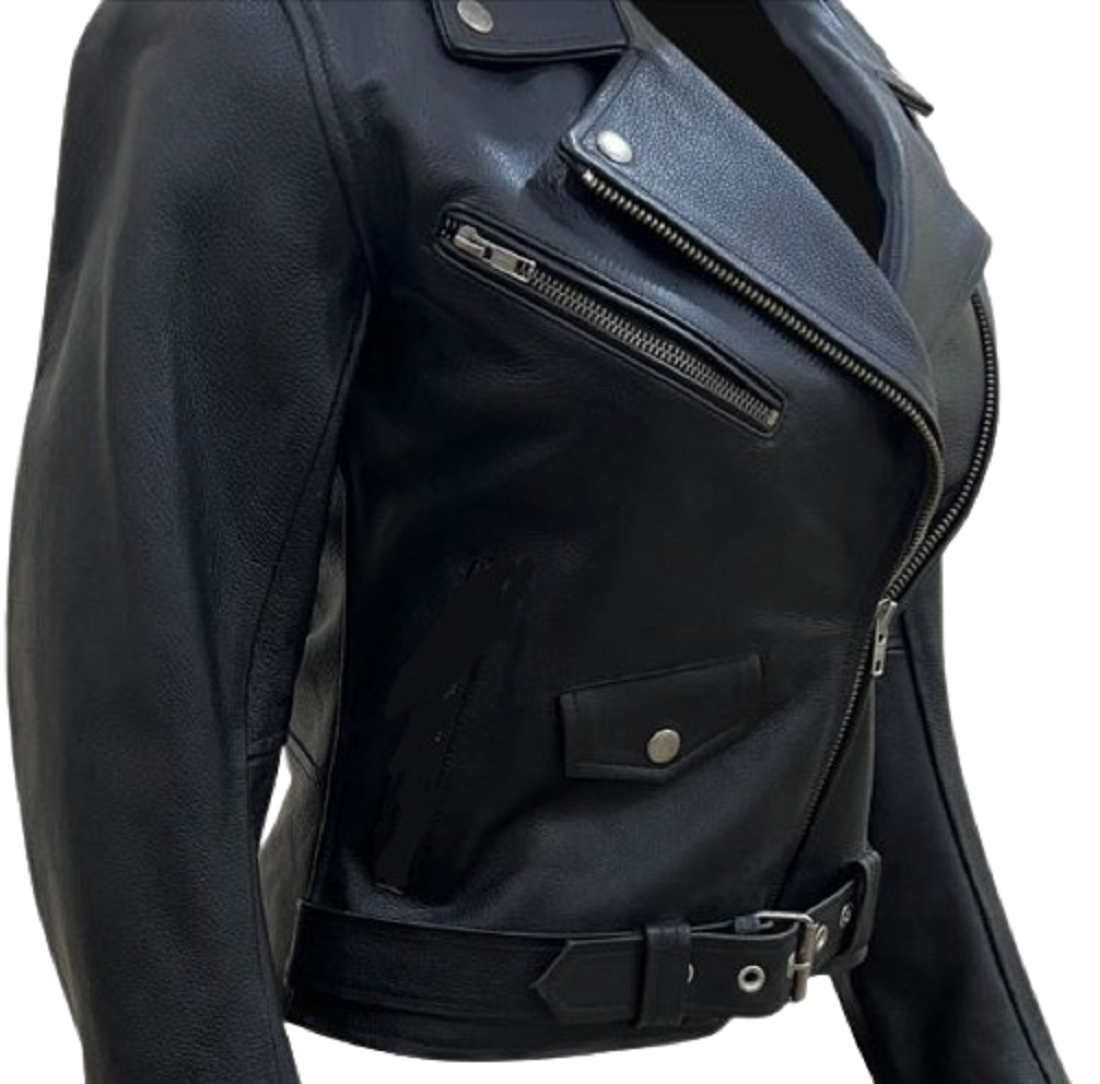 Giacca "Chiodo" Donna in Vera Pelle