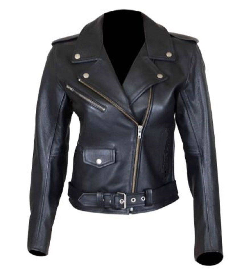 Giacca "Chiodo" Donna in Vera Pelle