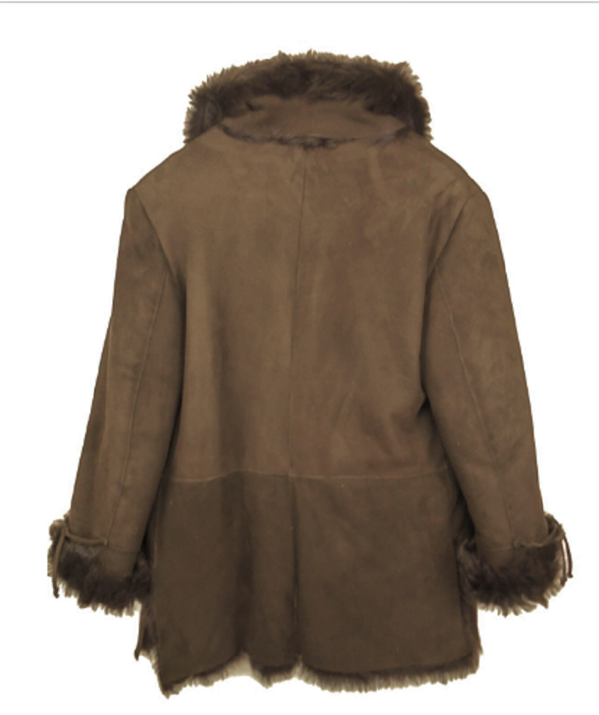 Giacca Donna in  Shearling Pelliccia a Pelo lungo Tg 46