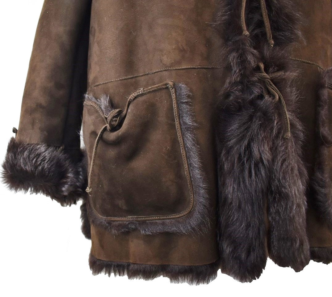 Giacca Donna in  Shearling Pelliccia a Pelo lungo Tg 46