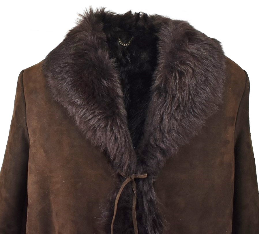 Giacca Donna in  Shearling Pelliccia a Pelo lungo Tg 46